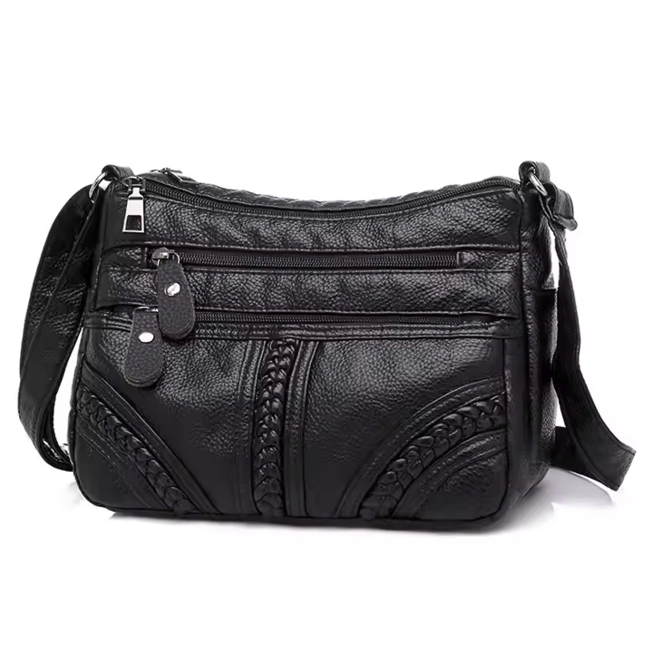Bolso de hombre de las mujeres con la Cremallera de cuero de la PU - 1
