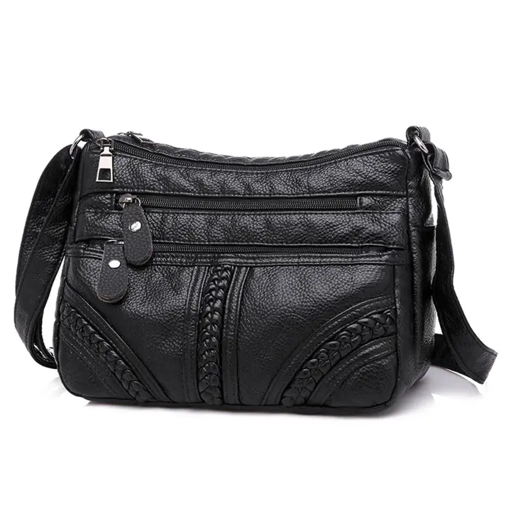 Bolso de hombre de las mujeres con la Cremallera de cuero de la PU - 1