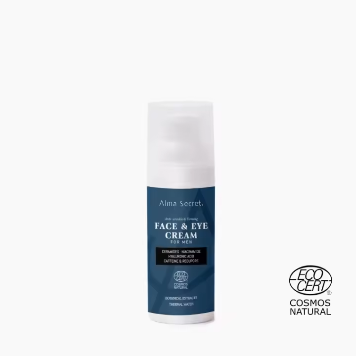 PACK DE 2 - Crema Facial & Contorno Ojos 50ml - ALMA SECRET - Una fórmula ligera y de rápida absorción, pero con una acción reafirmante e hidratante intensa. Combina Ceramidas, Niacinamida,Ácido Hialurónico, Cafeína entre otros.  OIL FREE - 1