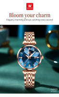 Reloj De Mujer OLEVS Elegante Y Moderno Con Forma De Rombo Resistente Al Agua De Cuarzo Con Correa De Acero Inoxidable Y Espejo Original Fecha - details 2