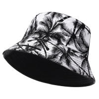 Sombrero De Barril De Algodón Para Hombres Y Mujeres Estampado De Palma Decorativo Casual Para Exterior Y Calle Sombreros De Pescador Panama Sol - details 3