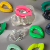 30pcs Cuentas De Acrílico Geométricas Solas En Color Para Hacer Pulseras Collares Cadenas De Gafas Accesorios De Joyería DIY De 20x30mm - details 4