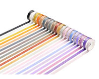 60pcs Cinta De Colores Sólidos Básicos No Repetitivos Para Decoración De Diarios Y Cuadernos DIY Caja De Pegatinas De Papel Y Arreglo De Escritorio - details 3
