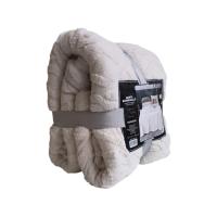 Manta Gruesa de Sofá y Cama Ochos en Color Marfil – Sedalina Suave con Sherpa, Calidez Garantizada- Mercatienda - details 2