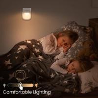 Luz Nocturna con Sensor de Movimiento Enchufable, 3 Modos de Temperature de Color y Atenuación Continua, Luz Nocturna Infantil, [2 Piezas] luz LED Blanca válid para Baño/pasillo/Armaro [Clase de eficiencia energética E] - details 2