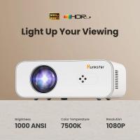Proyector Android Hunkstar P3 1000 ANSI, 1080P nativo, decodificación 4K, HDR10, corrección trapezoidal automática y enfoque automático, Android 9.0, Bluetooth 5.0, WiFi 6, 2 altavoces de 5 W - details 1