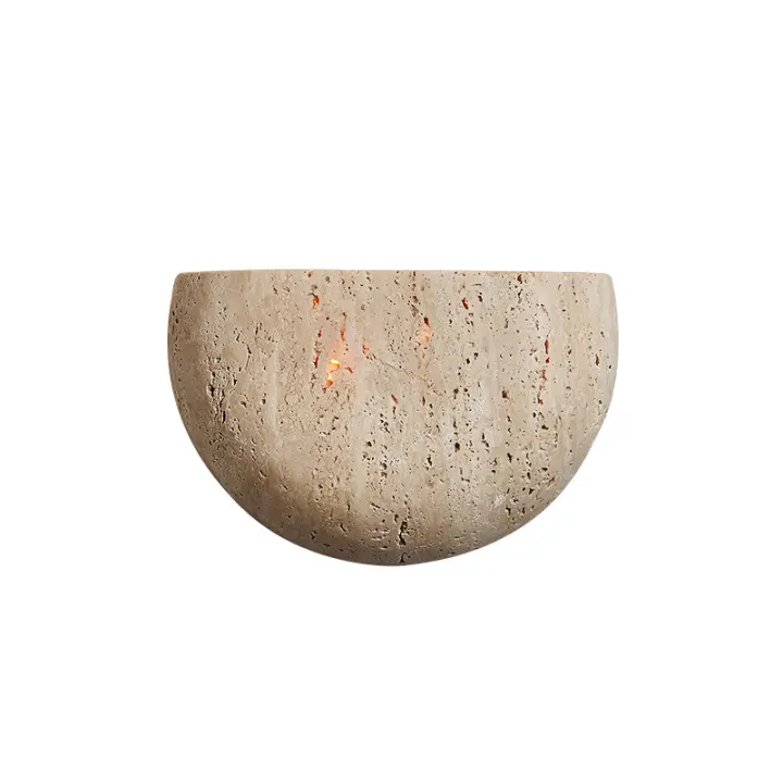 Lámpara De Pared Retro De Piedra Wabi-Sabi Para Sala De Estar Dormitorio Café Homestay Atmosfera Iluminación Diaria Fuente De Alimentación AC Vínculo De Certificación Ce Origen China - 1