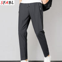Pantalones Casuales Para Hombre Verano Transpirables Ligeros Para Gimnasio Fitness Running Senderismo Camping Deportes Talla Media Estilo Recto Color Negro Gris Oscuro - details 9