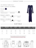 Vestido Bodycon Largo Elegante Y Sencillo Para Mujer Con Manga Flare Y Cuello Redondo Estilo Casual Sexy De Weir Puess Irregular Y Ajustado - details 0