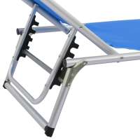 vidaXL Tumbonas plegables con techo 2 uds aluminio y textilene Sillas de Exterior Ideal para jardín, playa, piscina, terraza Tumbona Piscina Tumbonas Playa Tumbonas Jardín Exterior - details 5
