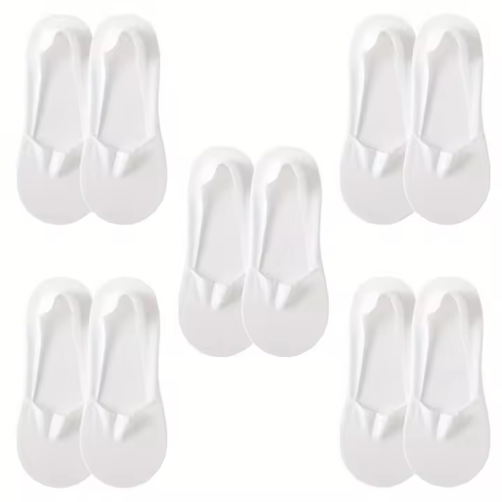 Calcetines Invisibles Para Mujer 5-8 Pares Bajo La Línea De La Vista No Se Ven Antiadherentes Transpirables Wickaje De Humedad Para Zapatos Planos Y Botas Cómodos - 1