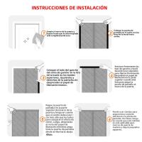 Cortina De Puerta Térmica De Alta Resistencia Sin Perforar Antigolpes Aislante De Viento Y Ruido Privacidad Para Puerta De Entrada Interior Gruesa Y Cálida - details 1