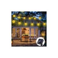 Guirnaldas Luces Exterior Solares 11M 60 LED Guirnalda Luces Solar Impermeable 8 Modos Interior y Exterior Cadena de Luces Solar para Jardín Patio Fiesta (Blanco Calido) - details 0