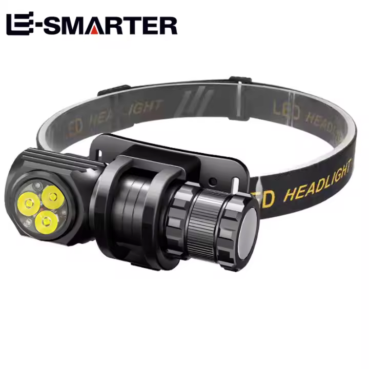 ESMARTER Linterna Frontal Mini 3LED Potente 3000LM Recargable Impermeable Para Camping Y Pesca Torcha De Cabeza Con Batería 18350 - 1