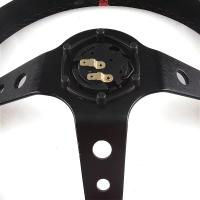 Volante De Carreras Personalizado 14 Pulgadas Universal Modificación Para Coche 350mm De Cuero Táctil Antideslizante - details 4