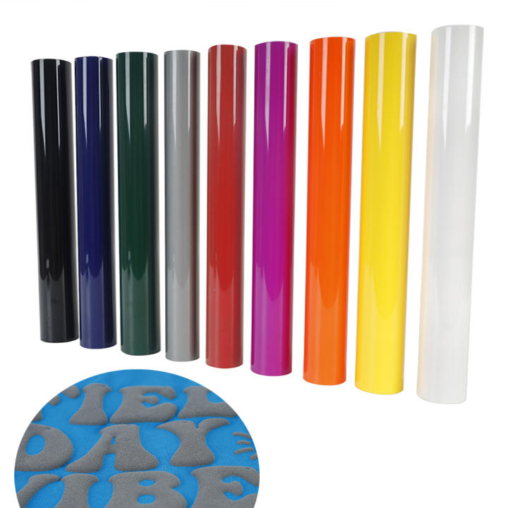 Vinilo HTV De TPU 3D Puff Para Traspaso Por Calentamiento Uso En Camisetas Corte Y Extracción Fáciles Compatible Con Todas Las Máquinas Cortadoras