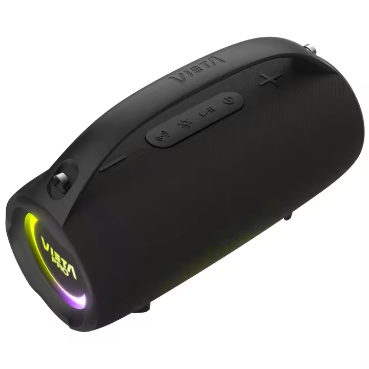 VIETA PRO Altavoces portátiles Bluetooth Potentes de 100W con Luces RGB, USB-C Aux-In - Bocina con micrófono y asistente de voz incorporado - Altavoz grande Inalámbrico Resistente al Agua Minithunder 2 - 1