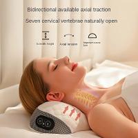 Cojín de masaje de espuma viscoelástica transpirable con calefacción y vibración, alimentado por USB, tracción elástica de cuello y cintura de 135° - details 5