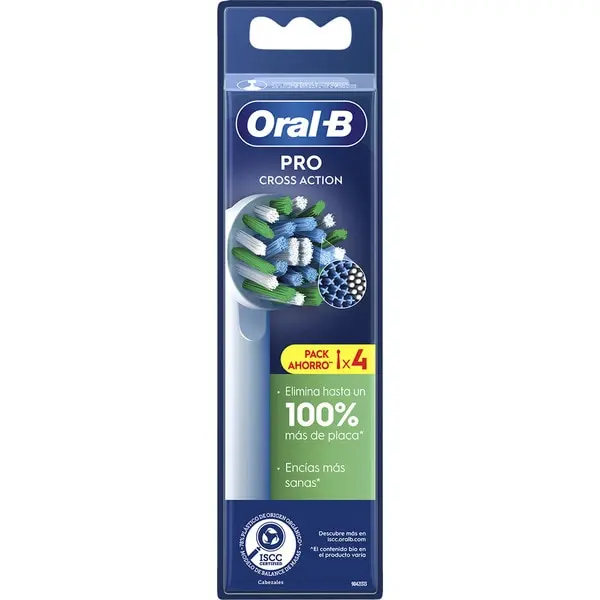 ORAL B Recambio de cepillo dental Pro Cross Action blister 4 unidades - 1