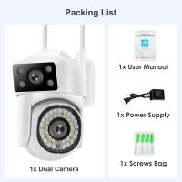 Cámara De Seguridad IP Exterior 4K 8MP WiFi Con Doble Lente Y Pantalla Doble Auto Seguimiento PTZ Zoom 8X Protección CCTV Vigilancia Video - details 1