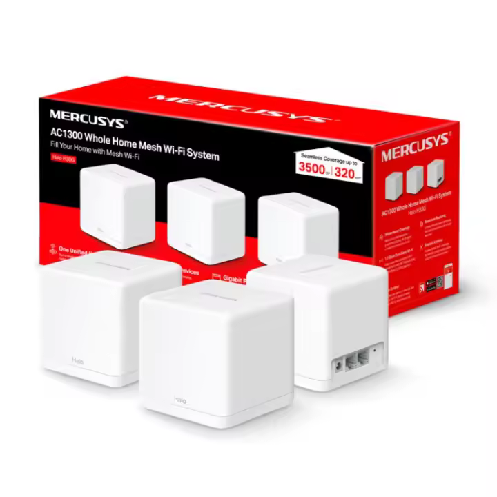 Mercusys Halo H30G (Pack 3) Sistema WiFi Mesh AC1300 Dual Band Gigabit - 1