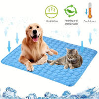 Alfombra De Enfriamiento Para Perros Y Gatos Alfombra De Sueño Transpirable Y Lavable De Seda Hielo Para El Verano - details 0