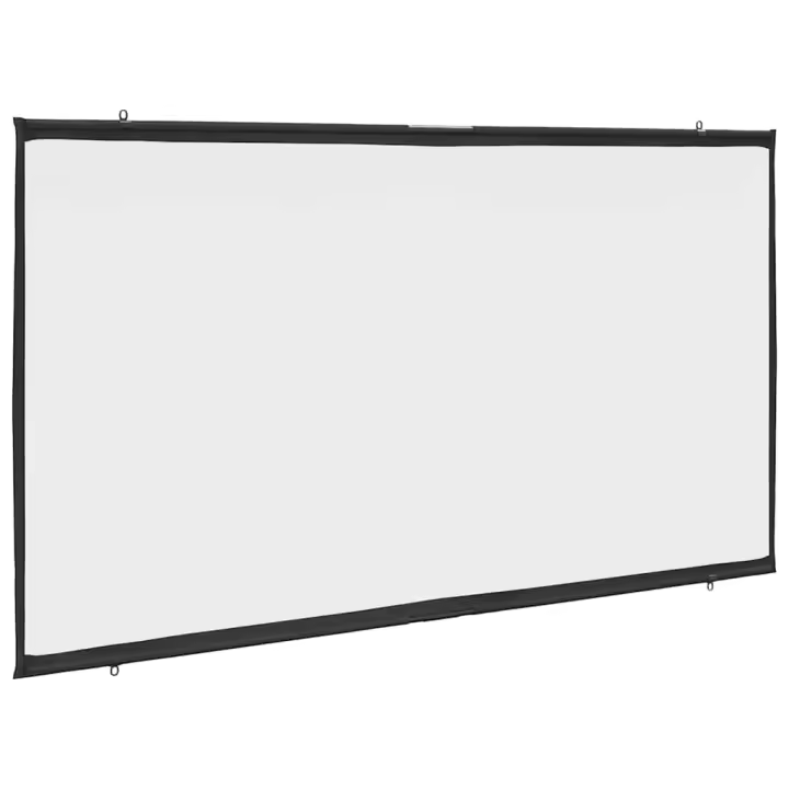 vidaXL Pantalla de proyección colgante de pared 16:9 en dimensiones 100'' (16:9)/108'' (16:9)/120'' (16:9) y más | diseño vintage industrial ideal para cocina salón comedor - 1
