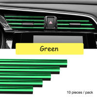 10 Piezas De Decoración Para Ventiladores De Aire De Coche En Cromo Estilo Mouluring U Shaped Accesorios Para Acondicionador De Aire Grille PVC Para Estilo De Coche - details 11