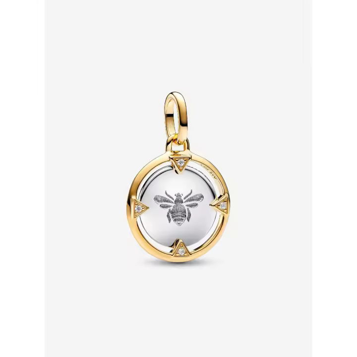 Pandora - Charm Medallón de Abeja - Plata de Ley, Baño de Oro de 14K - 1