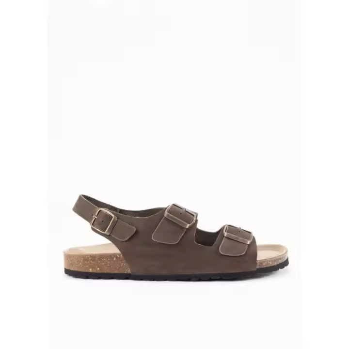 Sandalia de Piel para Hombre en Color Marrón - 1