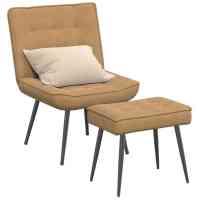vidaXL Sillón de relax con reposapiés terciopelo en color Gris claro/Rojo vino tinto/Amarillo y más - details 4