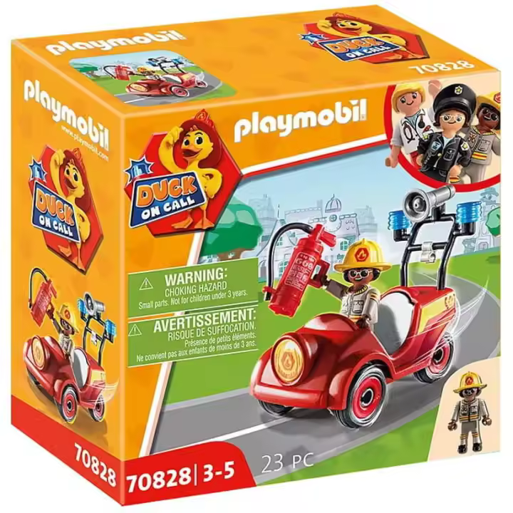 PLAYMOBIL DUCK ON CALL - MINI-COCHE DE BOMBEROS, 70828, TIENDA CON LICENCIA OFICIAL - 1