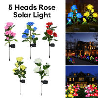 Luces Solares Para Jardín Con 5 Cabezas Decorativas En Forma De Diente De León Y Rosa Iluminación LED Para Patio Exterior Decoración De Jardín - details 0