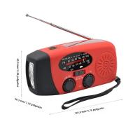Radio De Emergencia Multifuncional Portátil Con Generación De Energía Manual Solar FM AM WB NOAA Power Bank Para Desastres - details 7