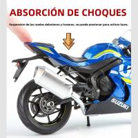 Modelo a Escala 1:9 Suzuki GSX-1000R Motocicleta En Miniatura Con Ruedas De Aleación Absorción De Choques Regalo Para Niños - details 8