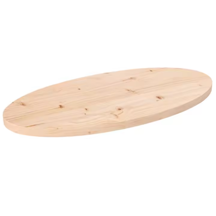 vidaXL Tablero de mesa ovalado madera maciza de pino 60x30x2,5 cm - 1