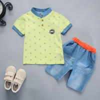 Conjunto De Verano Para Bebé Niños Camisa Casual Y Shorts Ropa Infantil Deportiva 2 Piezas Talla Ajustada Estilo Casual - details 3
