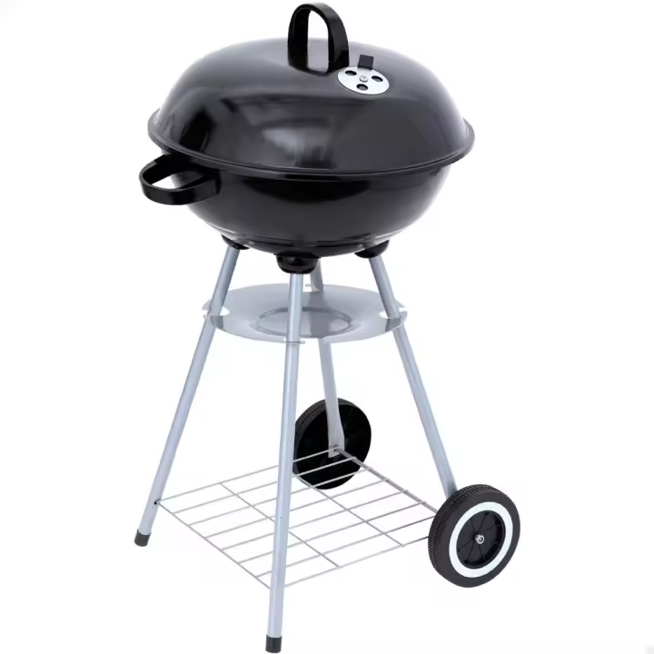 Barbacoa de carbón redonda con tapa Aktive 46cm (Color Baby 52971) - 1