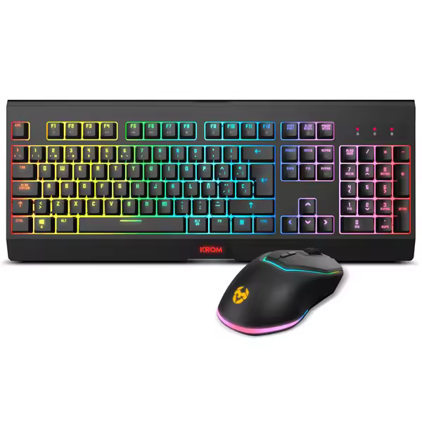 KROM KABALA | Kit Teclado y Ratón Wireless RGB SP - 1