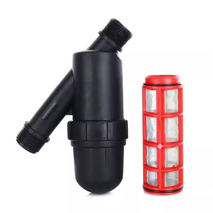 Filtro de malla 3/4" para tubería 25 mm, utilizado en instalaciones de riego y riego por goteo. Filtro de malla 3/4" para tubería de 25 mm, utilizado en instalaciones de riego y riego por goteo para evitar impurezas que obstruyan las tuberías y - 1
