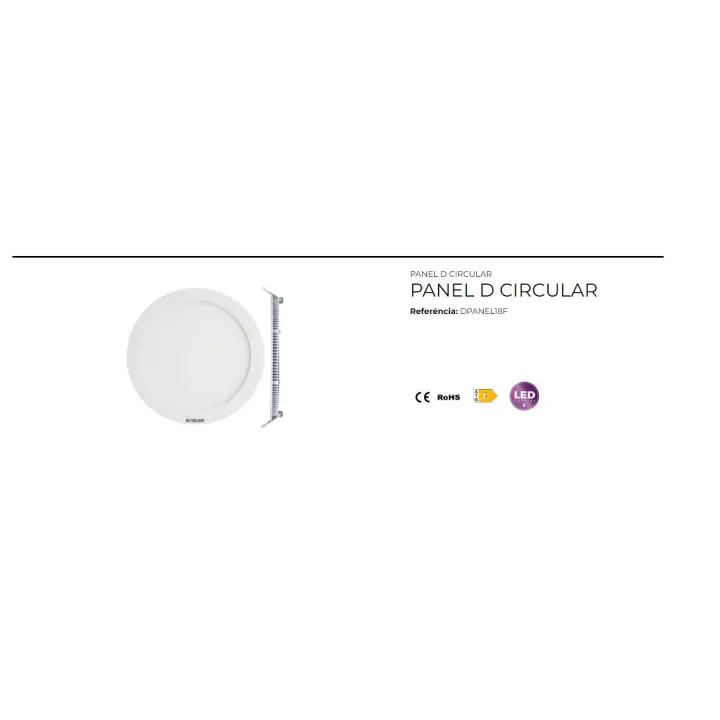 DOWNLIGH Circular 18W 1700Lm 3000K 225 x 22mm (ARO BLANCO) ROBLAN - 1