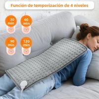 Almohadilla De Calor Eléctrica Multifuncional Con 9 Niveles De Temperatura Soporte Lumbar Cintura Pierna Abdomen Cobertor Caliente Para Oficina Y Hogar - details 1