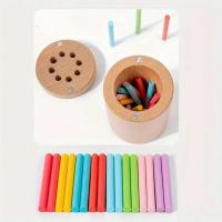 Juguetes De Desarrollo Infantil Montessori De Madera Con Colores Para Bebés Juego De Alineación Sensorial Para El Desarrollo De Los Movimientos Finos De Los Niños De 3 a 6 Años - details 5