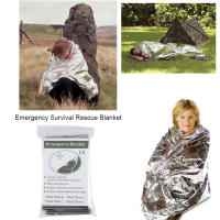 Manta De Emergencia Solar Térmica VAKIND Para Exteriores Y Senderismo Pack De 1/5 Unidades Aluminio Aislante Para Supervivencia En La Naturaleza - details 1