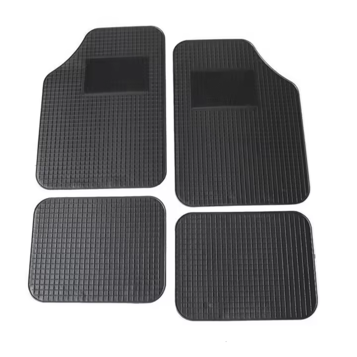 Juego de 4 Alfombrillas de goma Universales antideslizantes , lavables para coche. Alfombras de goma  para vehiculos Universales - 1