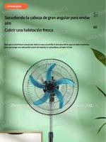 Nuevo ventilador eléctrico de 18 pulgadas para el hogar, de viento vertical, de aluminio y plástico, con cinco aspas, para dormitorio, con cabezal de movimiento fuerte. - details 5