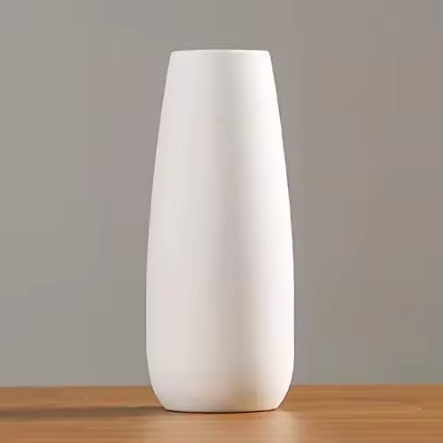 Blanco florero de cerámica, moderno Conjunto Único, adecuado para el hogar, Sala estar, oficina, decoración la mesa Cocina - 1