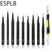 Set De Pinzas De Precisión ESD En Acero Inoxidable Anti-estática Para Reparación Industrial Y Soldadura De Electrónica Herramientas Antimagnéticas - details 6
