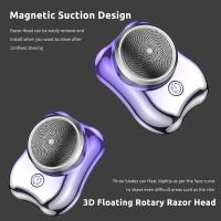 Portable Electric Shaver, Mini Electric Shaver,USB Rechargeable Washable Lightweight Razor for Travel Office etc (Purple) - details 1