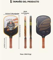 Pala De Pickleball LOCO 2.0 Boomstik Gen5 Con Estructura Bread And Butter Pared De Buffer EVA Núcleo De Espuma EPP Y Fibra De Carbono T700 - details 9